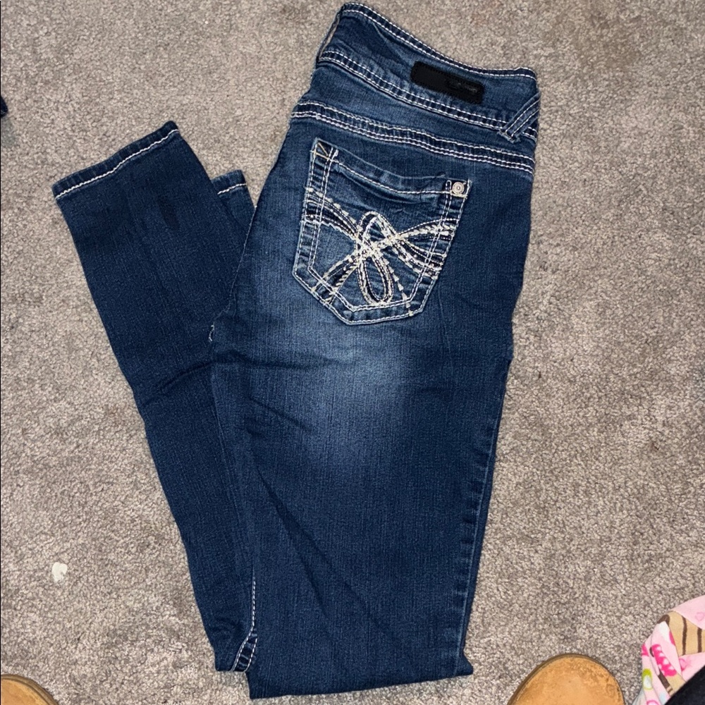 Wallflower Dark Blue Skinny Jeans